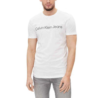 Calvin Klein Jeans White Cotton T-Shirt by Calvin Klein Jeans