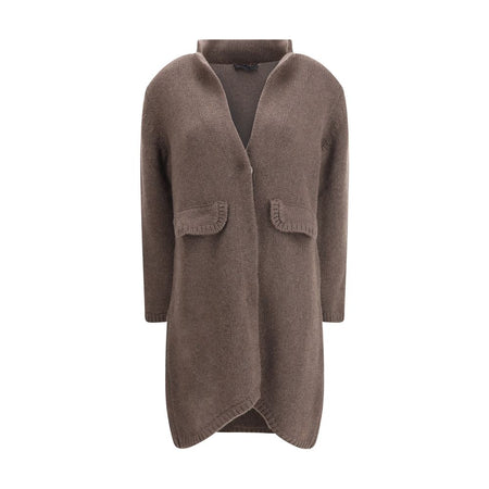 Ella Semi-long Sweater with a front hook-and-eye closure