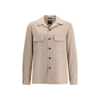 ZEGNA Beige Cashmere Coat