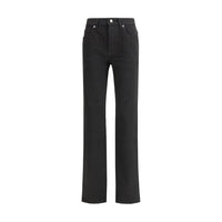Saint Laurent Black Cotton Straight-Leg Jeans
