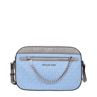 Michael Kors Light Blue Fabric Crossbody Bags