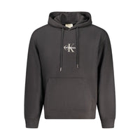 Calvin Klein Black Cotton Men Sweater Hoodie