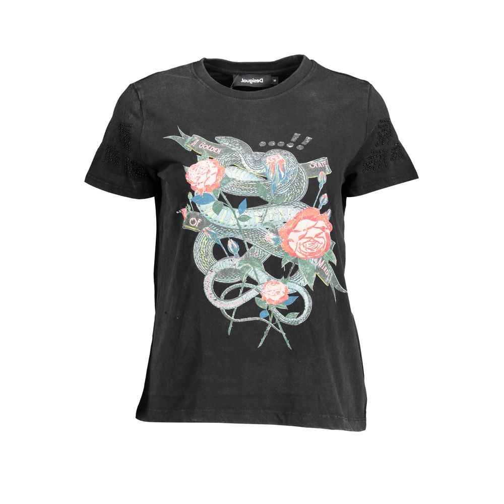 Desigual Black Cotton T-Shirt