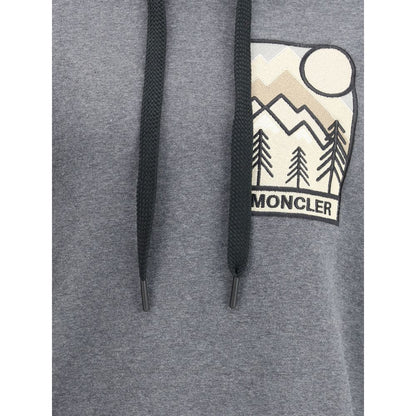 Moncler Grenoble Gray Cotton Sweatshirt