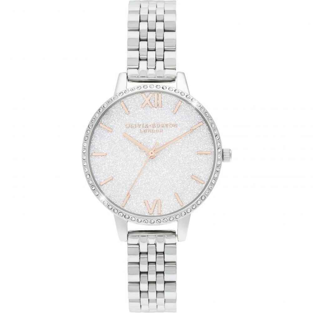 Olivia Burton Silver Stainless Steel Dress Watch