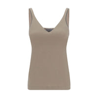 Brunello Cucinelli Beige Cotton Top