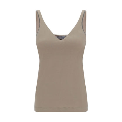 Brunello Cucinelli Beige Cotton Top