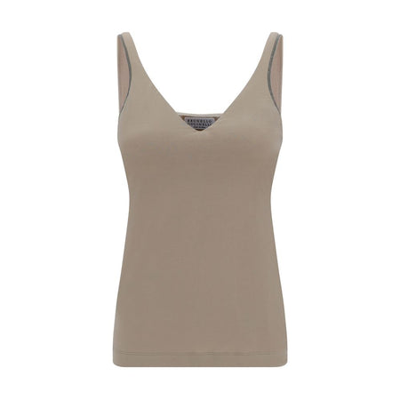 Brunello Cucinelli Beige Cotton Top
