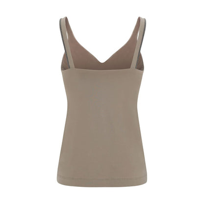 Brunello Cucinelli Beige Cotton Top