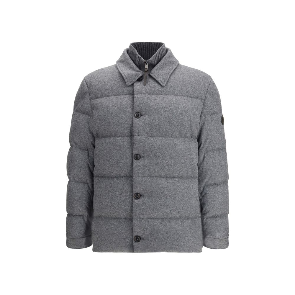 Moncler Gray Polyamide Coat