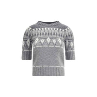Ermanno Scervino Gray Cashmere Sweatshirt