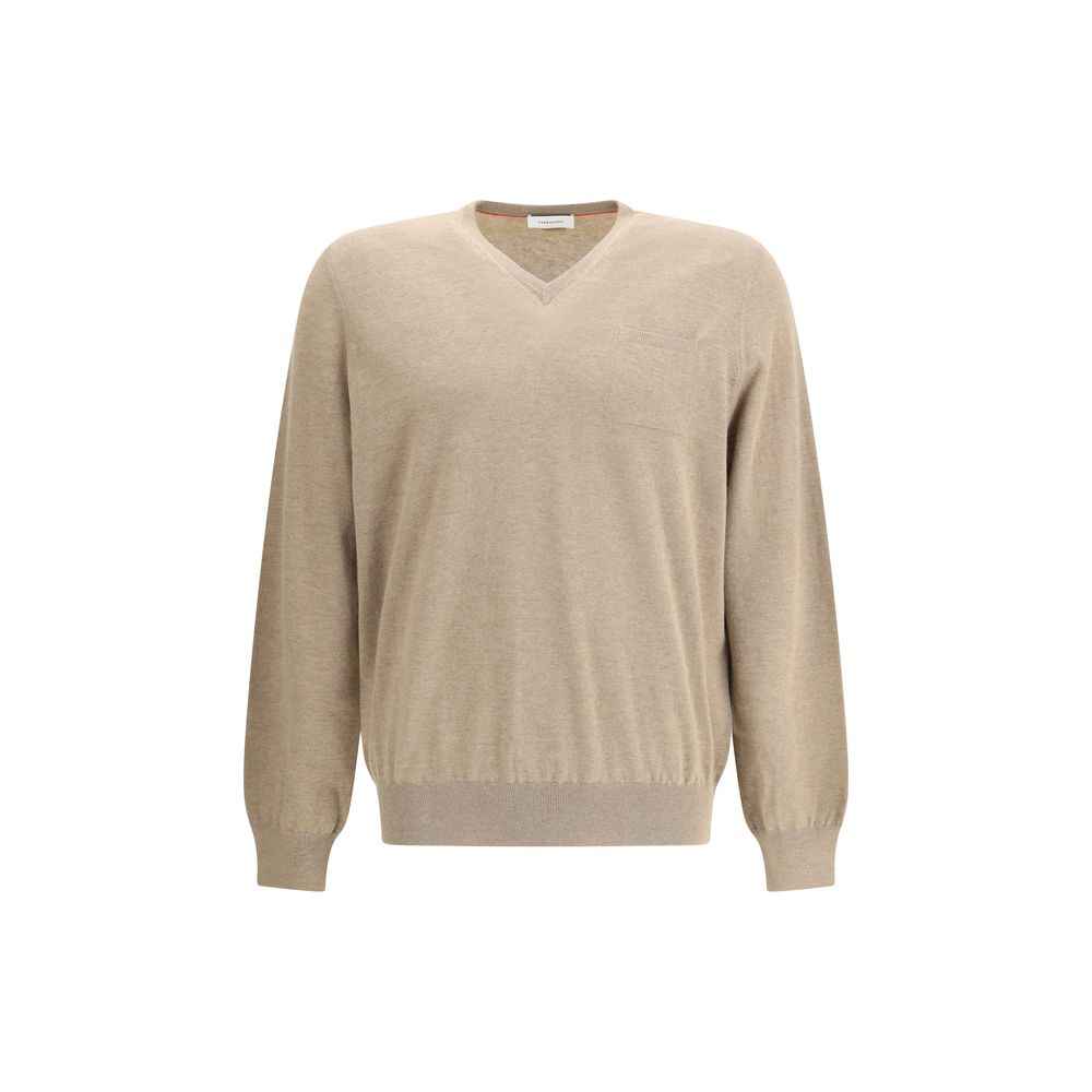 Ferragamo Beige Fleece Wool Sweatshirt