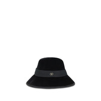 Valentino Garavani Black Cotton Fedora