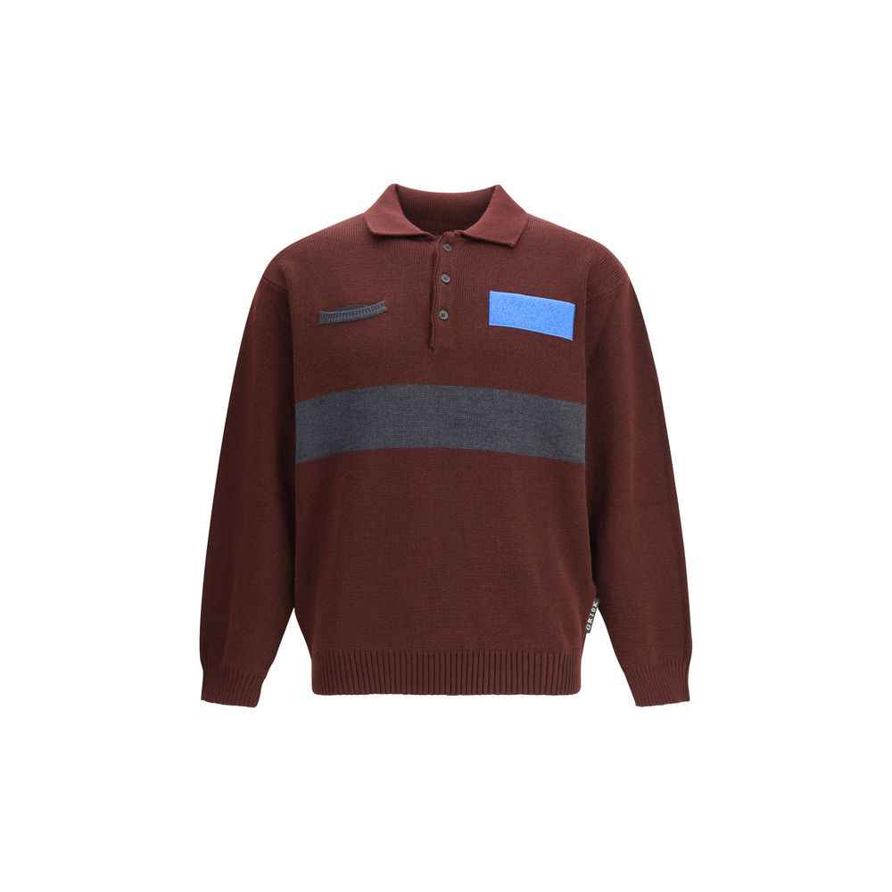 GR10K Bordeaux Wool Polo Shirt