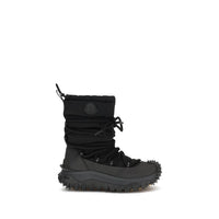 Moncler Black Polyamide Lace-Up Boots