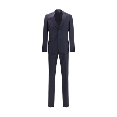Prada Blue Fleece Wool Two-Piece Suit