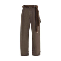 Darkpark Brown Cotton Casual Pants