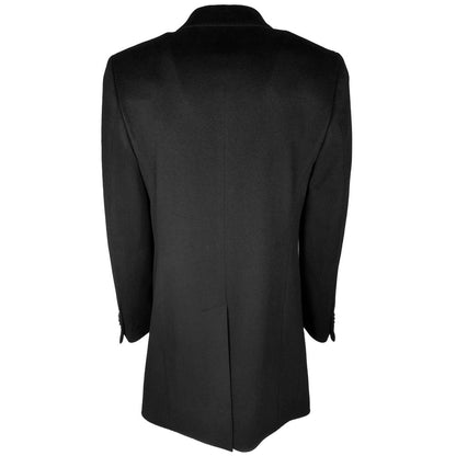 Made in Italy Black Wool Men's Jacket
