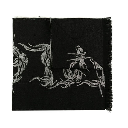 Givenchy Black Virgin Wool Scarf