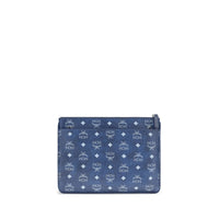 MCM Blue Polyethylene Clutch Bag