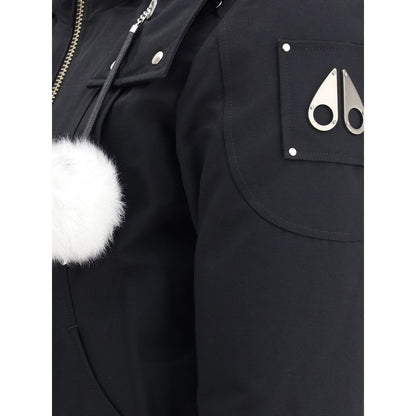 Moose Knuckles Black Cotton Bomber