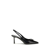 Prada Black Calf Leather Bos Taurus High Heel Pumps