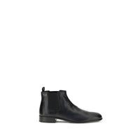 Prada Black Leather Ankle Boots