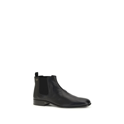 Prada Black Leather Ankle Boots