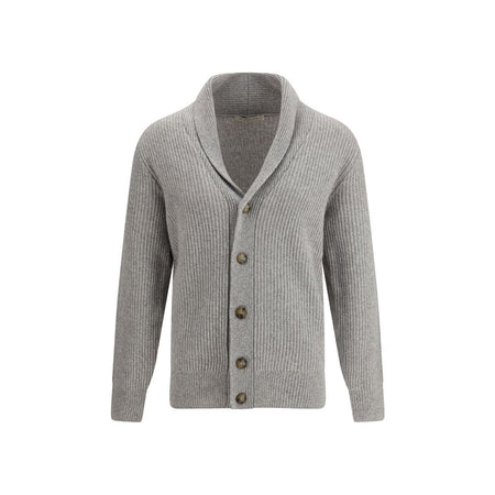 Brooksfield Gray Fleece Wool Cardigan