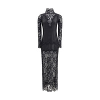Rabanne Black Polyamide Long Dress