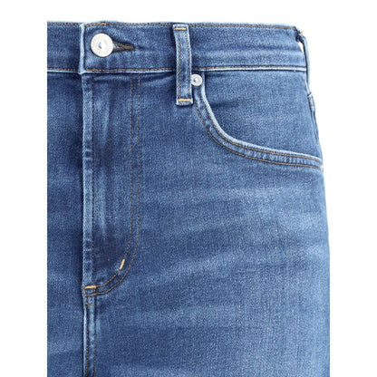 Citizens of Humanity Blue Cotton Cropped Jeans