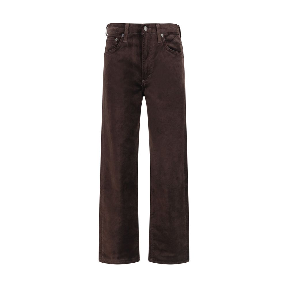 Citizens of Humanity Brown Cotton Straight-Leg Jeans