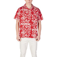 Replay Red Cotton Shortsleeve Shirt