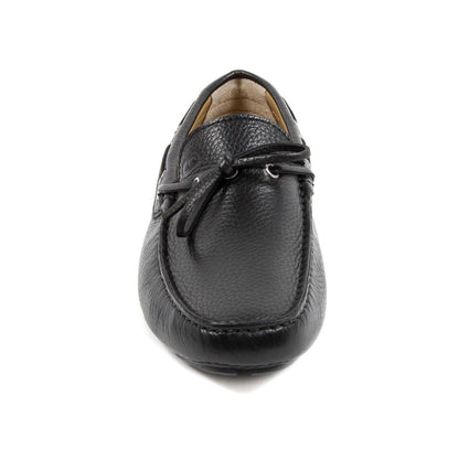 Dee Ocleppo Black Leather Slip-On Loafers