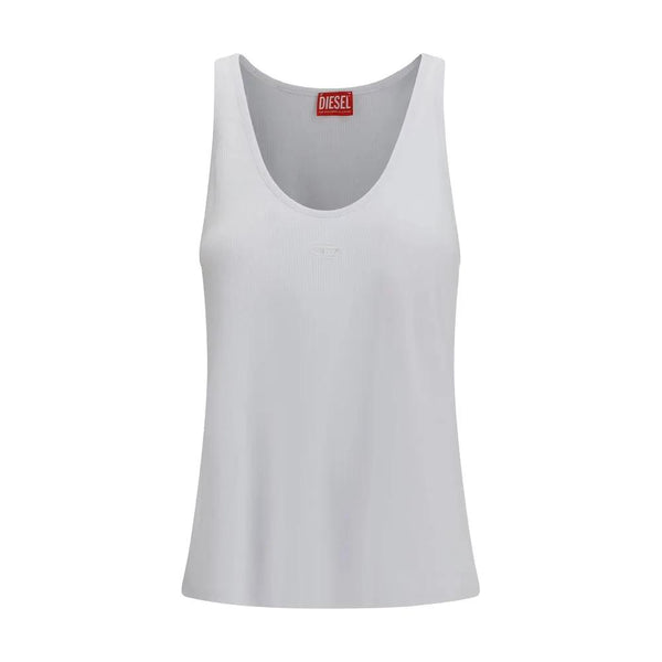 Diesel White Cotton Tank Tops by Diesel