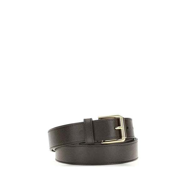 Givenchy Brown Calf Leather Bos Taurus Regular Belt by Givenchy
