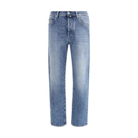 Jacob Cohen Blue Cotton Relaxed Fit Jeans