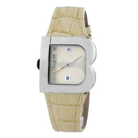 Laura Biagiotti Beige Leather Dress Watch