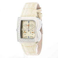 Laura Biagiotti Beige Leather Dress Watch
