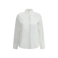 Brunello Cucinelli White Cotton Dress Shirt by Brunello Cucinelli