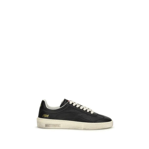 Dsquared² Black Calf Leather Bos Taurus Low Top Sneakers by Dsquared²